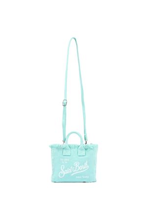 Borsa a mano Vanity in canvas di cotone verde SAINT BARTH KIDS | VAMI00100711L